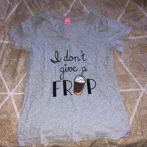 V neck “I don’t give a frap” graphic tee